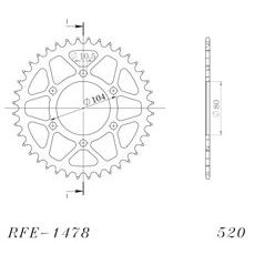 AIZMUGURĒJAIS ZOBRATS SUPERSPROX RFE-1478:40-BLK MELNS/PELĒKS 40T, 520