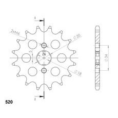 PRIEKŠĒJAIS ZOBRATS SUPERSPROX CST-275:15 15T, 520