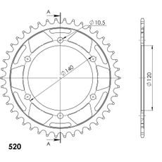 AIZMUGURĒJAIS ZOBRATS SUPERSPROX RFE-1490:42-BLK MELNS/PELĒKS 42T, 520