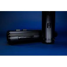 KREISAIS, LABAIS MUFFLER HP45 MIDNIGHT - FLT 17-UP - BLACK FOR HARLEY DAVIDSON FLH 1868 ABS (MELNS NĒRUSĒJOŠAIS TĒRAUDS)