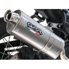 SLIP-ON EXHAUST GPR DUNE TRIOVALE TITANIO BM.109.DUNE BRUSHED TITANIUM INCLUDING REMOVABLE DB KILLER AND LINK PIPE