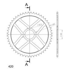 AIZMUGURĒJAIS ZOBRATS SUPERSPROX RFE-832:52-BLK MELNS/PELĒKS 52T, 420