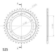 AIZMUGURĒJAIS ZOBRATS SUPERSPROX RFE-498:39-BLK MELNS/PELĒKS 39T, 525
