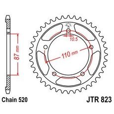 AIZMUGURĒJAIS ZOBRATS JT JTR 823-41 41T, 520