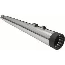 IZPŪTĒJS MUFFLERS 4" MEGAPHONE DNT | FLT 95-16 - CHROME/BLACK FOR HARLEY DAVIDSON FLHR 1340
