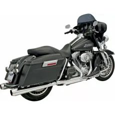 IZPŪTĒJS MUFFLERS 4" MEGAPHONE LOUD | FLT 95-16 - CHROME FOR HARLEY DAVIDSON FLHR 1340