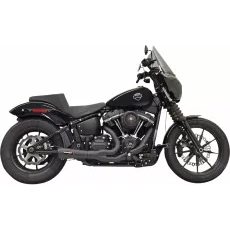 IZPLŪDES SISTĒMA 2-1 SHORT ROADRAGE | SOFTAIL M8 18-UP - BLACK FOR HARLEY DAVIDSON FLFBS 1868 ABS (TĒRAUDS)