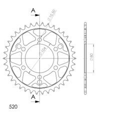 AIZMUGURĒJAIS ZOBRATS SUPERSPROX RFE-1478:38-BLK MELNS/PELĒKS 38T, 520