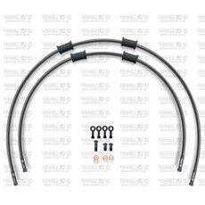 CROSSOVER PRIEKŠĒJO BREMŽU ŠĻŪTEŅU KOMPLEKTS VENHILL POWERHOSEPLUS YAM-9005FB-CB (2 ŠĻAUKAS KOMPLEKTĀ) CARBON HOSES, BLACK FITTINGS