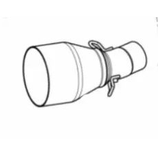LINK CAURULE MID, LINK & Y PIPE FOR VESPA GTS 300 HPE ABS (NERŪSĒJOŠAIS TĒRAUDS)