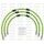STANDARD PRIEKŠĒJO BREMŽU ŠĻŪTEŅU KOMPLEKTS VENHILL POWERHOSEPLUS KAW-11005F-GR (3 ŠĻAUKAS KOMPL.) GREEN HOSES, CHROMED FITTINGS