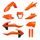Plastmasas daļu komplekti POLISPORT 91584 Enduro Oranžs