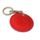 Round Leather Keychain - red