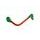 Lever guard ACCOSSATO with orange hose and joint right, aluminium