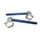 Aluminium-forged clip-ons ACCOSSATO CP003 with metal clamp composed of 2 half-rings 10 degrees inclination, blue