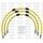 STANDARD PRIEKŠĒJO BREMŽU ŠĻŪTEŅU KOMPLEKTS VENHILL POWERHOSEPLUS SUZ-14003FS-YE (3 ŠĻAUKAS KOMPL.) YELLOW HOSES, STAINLESS STEEL FITTINGS