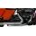 Galvene Aggressor 2-uz-2 Crossover Headers with Heat Shields for Harley Davidson FLHR 1750 (tērauds)