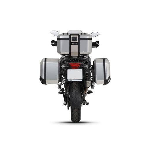 COMPLETE SET OF ALUMINUM CASES SHAD TERRA, 55L TOPCASE + 36L / 47L SIDE CASES, INCLUDING MOUNTING KIT AND PLATE SHAD BENELLI TRK 502 X 2022 -