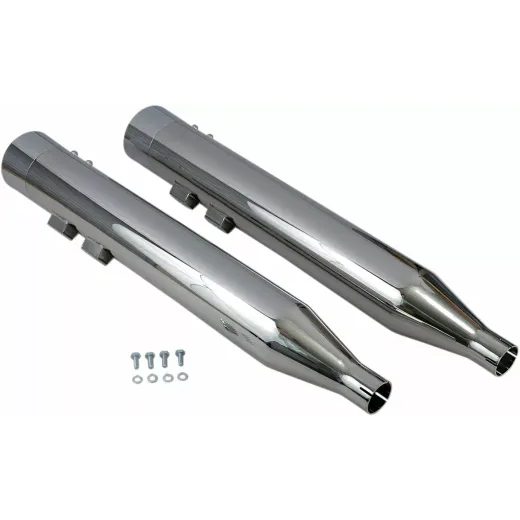 IZPŪTĒJS MUFFLERS 4" MEGAPHONE DNT | FLT 95-16 - CHROME FOR HARLEY DAVIDSON FLHR 1340