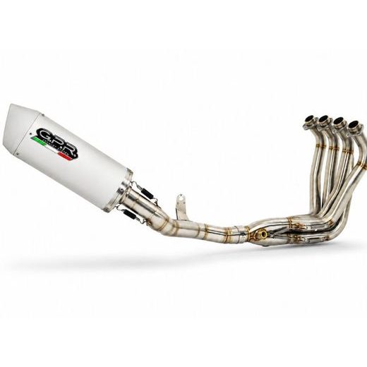 PILNA IZPLŪDES SISTĒMA GPR ALBUS EVO4 E4.CO.H.261.1.CAT.ALBE4 WHITE GLOSSY PRIEKŠ HONDA CBR 650 R 2019-2020