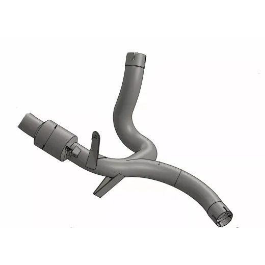 LINK CAURULE MID, LINK & Y PIPE FOR DUCATI MULTISTRADA 950 ABS (NERŪSĒJOŠAIS TĒRAUDS)