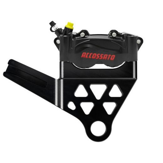 RADIAL BRAKE CALIPER KIT REAR + BRAKE FLANGE ACCOSSATO KITA32 FOR HARLEY DAVIDSON SOFTAIL