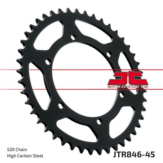 ĶĒDES KOMPLEKTS EK - MELNS CHAIN 520 SRX, X-RING (X, NX, QX, XS), CHK FRONT SPROCKET JT CHK RUBBER CUSHIONED, CHK REAR SPROCKET JT PRIEKŠ YAMAHA TDR 250 1988-1990