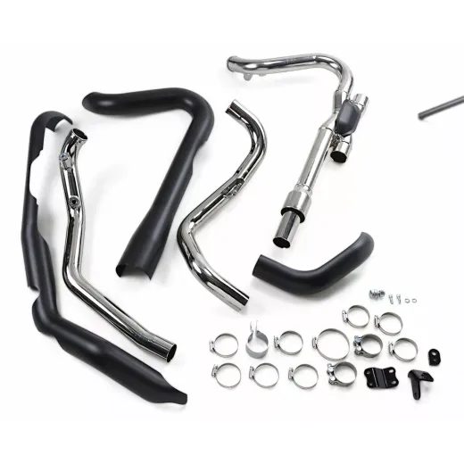 GALVENE DUAL BUNGS PRO CHAMBER HEADPIPE FOR HARLEY DAVIDSON FLHR 1750