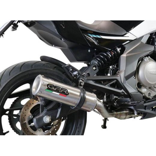 SLIP-ON EXHAUST GPR M3 CF.4.CAT.M3.INOX BRUSHED STAINLESS STEEL PRIEKŠ CFMOTO 650 MT, PREMIUM 2021-2024