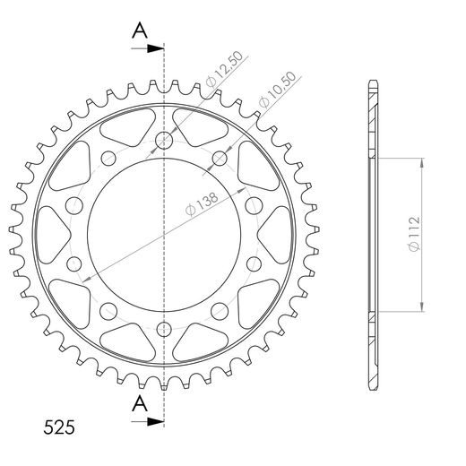 AIZMUGURĒJAIS ZOBRATS SUPERSPROX RFE-1304:43-BLK MELNS/PELĒKS 43T, 525