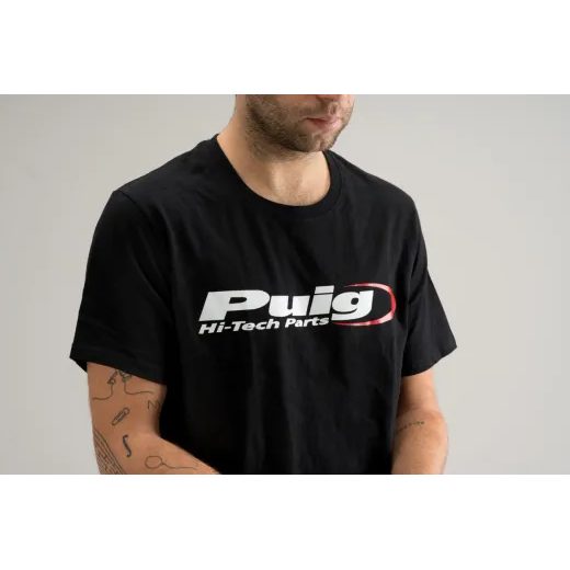 T-KREKLS PUIG LOGO MELNS/PELĒKS