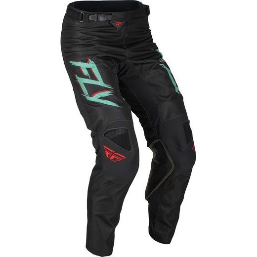 BIKSES FLY MX-PANTS KINETIC S.E. RAVE (MELNS, PIPARMĒTRU, SARKANS)