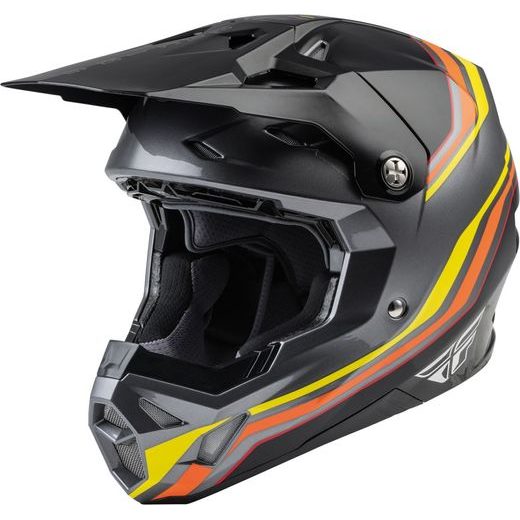 ĶIVERE FLY HELMET FORMULA CP S.E. SPEEDER (MELNS, DZELTENS, SARKANS)