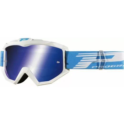 BRILLES ATZAKI MX GOGGLES (GAIŠI ZILS, BALTS)