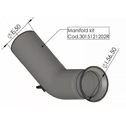 LINK CAURULE MID, LINK & Y PIPE FOR HUSQVARNA SVARTPILEN 401 ABS (NERŪSĒJOŠAIS TĒRAUDS)