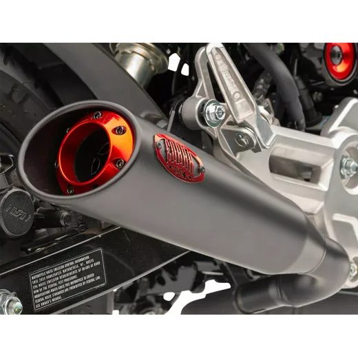 IZPŪTĒJS SLIP-ON MUFFLER (BLK) WITH RED TIP GROM 22-23 FOR HONDA MSX 125 ABS