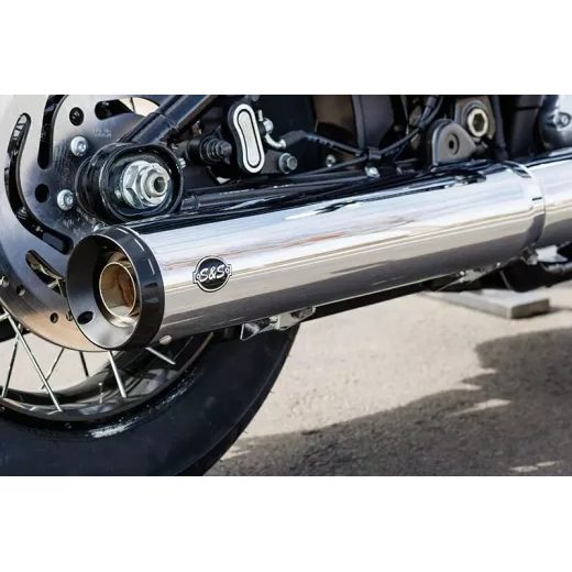 IZPŪTĒJS MUFFLER GRAND NATIONAL | SOFTAIL M8 2025 - CHROME FOR HARLEY DAVIDSON FLHCS 1923 ABS (NĒRUSĒJOŠAIS TĒRAUDS)