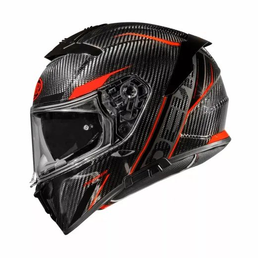 ĶIVERE DEVIL CARBON ST2 HELMET (MELNS, SARKANS, KARBONS)