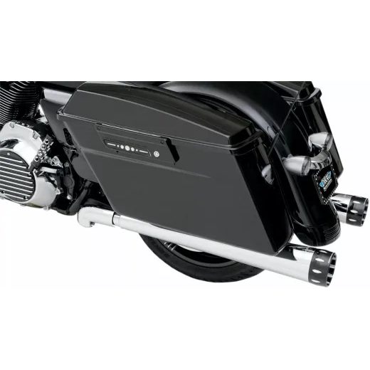 IZPŪTĒJS MUFFLERS 4" MEGAPHONE LOUD | FLT 95-16 - CHROME FOR HARLEY DAVIDSON FLHR 1340