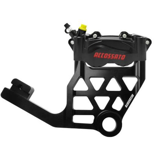RADIAL BRAKE CALIPER KIT REAR + BRAKE FLANGE ACCOSSATO KITA33 FOR HARLEY DAVIDSON TOURING