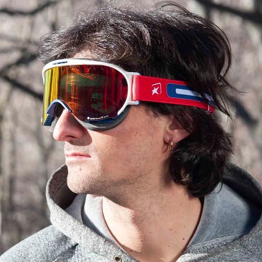 GOGGLES ARIETE WABI 14980-RABR RED MULTILAYER LENS RED/BLUE