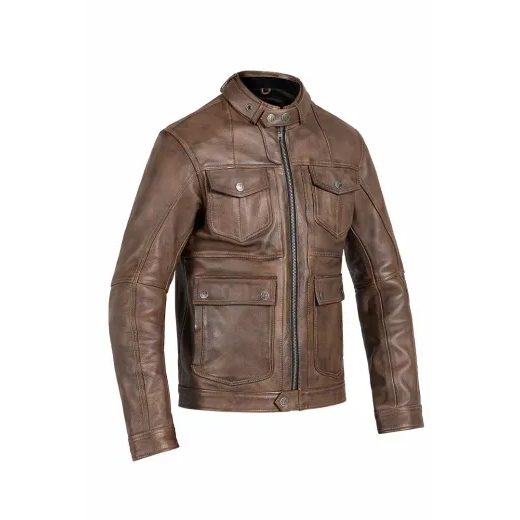 JAKA DRIFTER LEATHER JACKET (BRŪNS)