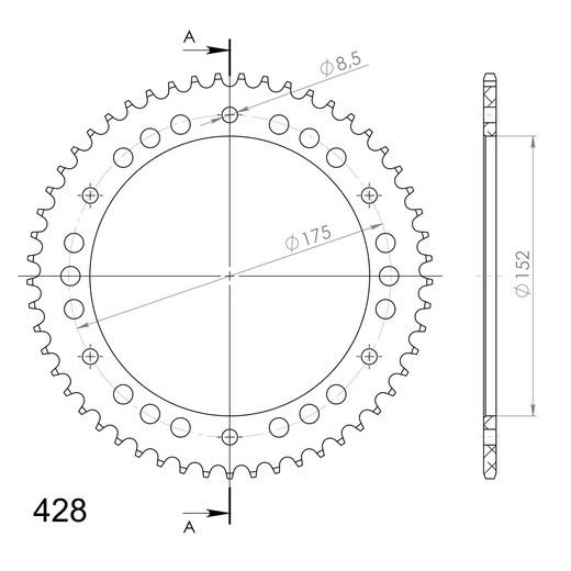 ĶĒDES KOMPLEKTS EK -, ZELTA CHAIN 428 SRX, X-RING (X, NX, QX, XS), CHK FRONT SPROCKET SUPERSPROX, CHK ALUMINIUM CHK REAR SPROCKET SUPERSPROX PRIEKŠ YAMAHA WR 125 X 2009-2015