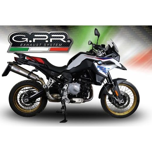 SLIP-ON EXHAUST GPR NEW GRAND PRIX EVO TITANIUM E4.BMW.94.GPAN.TO BRUSHED TITANIUM PRIEKŠ BMW F 850 GS 2018-2020, BMW F 850 GS ADVENTURE 2018-2020