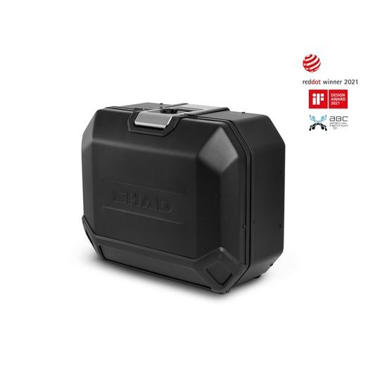 COMPLETE SET OF ALUMINUM CASES SHAD TERRA BLACK, 48L TOPCASE + 36L / 36L SIDE CASES, INCLUDING MOUNTING KIT AND PLATE SHAD YAMAHA MT-09 TRACER / TRACER 900