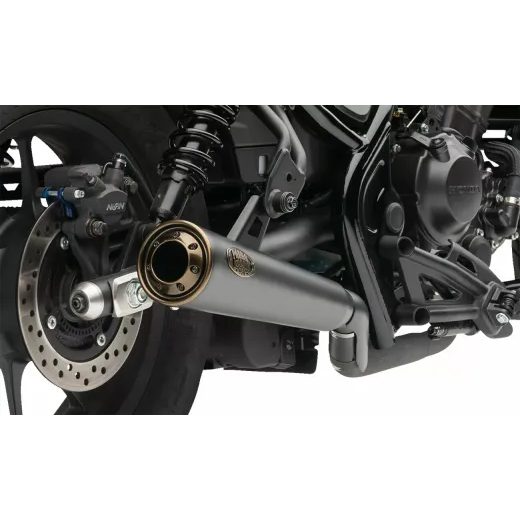 IZPŪTĒJS SLIP-ON MUFFLER (BLK) WITH BRONZE TIP REBEL 300/500 17-23 FOR HONDA CMX 300