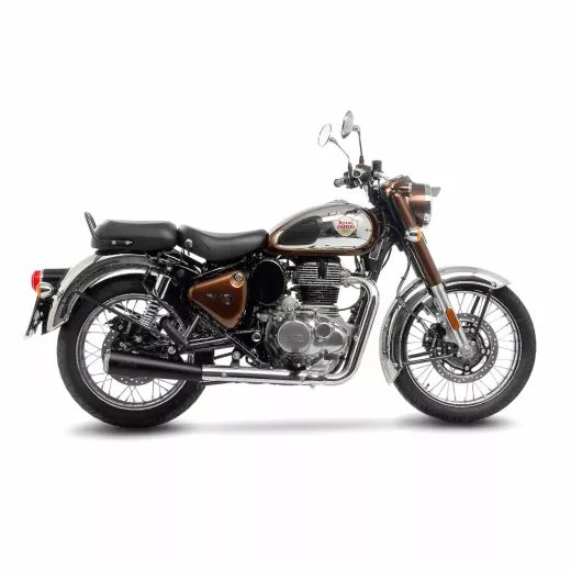 LABAIS MUFFLER R-E BK METEOR 350 FOR ROYAL ENFIELD CLASSIC 350 ABS (MELNS NĒRUSĒJOŠAIS TĒRAUDS)