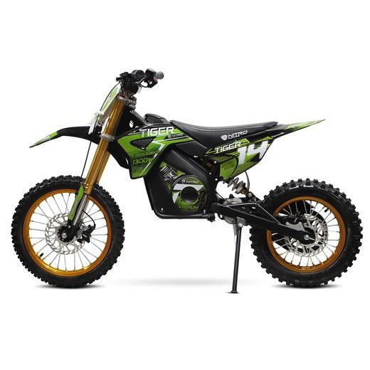 BĒRNU ELEKTRISKAIS KROSA MOTOCIKLS NITRO MOTORS E-DIRTBIKE 1300W TIGER LITHIUM 13AH 14/12 BRUSHLESS DLX