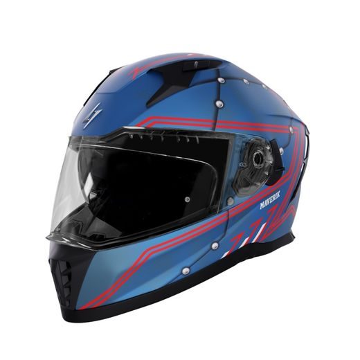 FULL FACE ĶIVERE STORMER BLASTER MAVERIK BLUE, METAL MATT XS