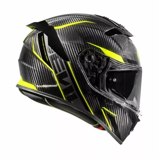 ĶIVERE DEVIL CARBON STY HELMET (MELNS, DZELTENS, KARBONS)